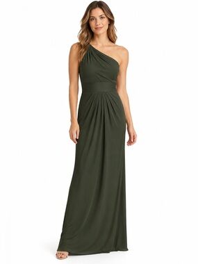 vera wang olive green dress White by | Dresses | White By Vera Wang One Shoulder Gown Size 2 cf-size-54r-48w